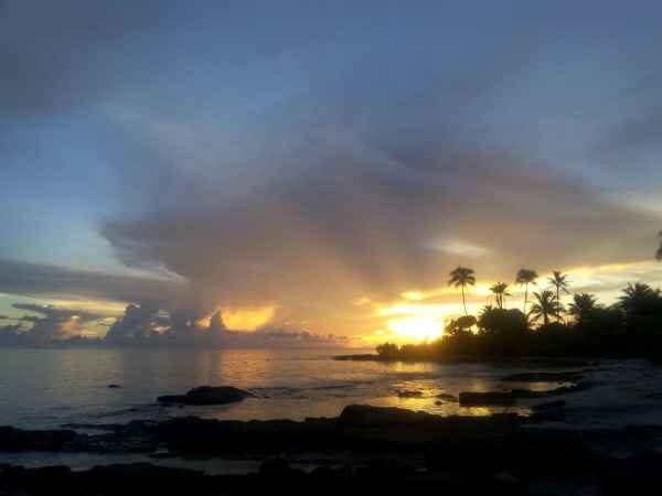 Huahine Hiva Plage Sonnenuntergang